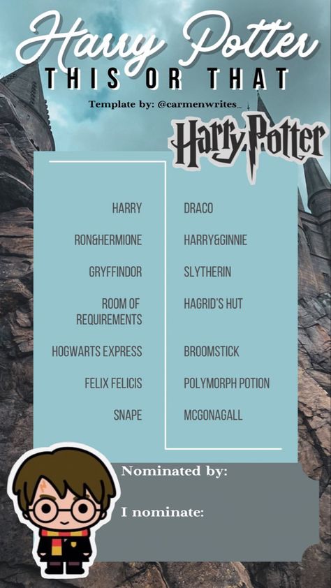 Harry Potter instagram MyStory template to boost your engagment on instagram. This or That game for bookworms or Potterheads. Slytherin, Gryffindor, Ravenclaw, Hufflepuff, it doesn’t matter which Hogwarts house are you in you can play this game in your MyStory. This Or That Harry Potter Edition, Harry Potter Instagram, Slytherin Room, This Or That Game, Harry Potter Day, Hagrids Hut, Slytherin Gryffindor, Gryffindor Ravenclaw, Which Hogwarts House