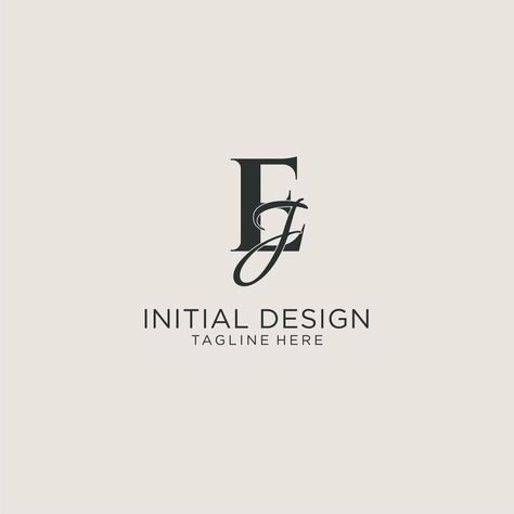 Initials EJ letter monogram with elegant luxury style. Corporate identity and personal logo Ej Logo, Personal Identity Logo, Elegant Logo Design, Personal Identity, Letter Monogram, Letter Logo Design, Personal Logo, Luxury Style, Corporate Identity