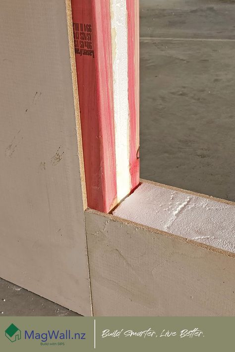 We have developed a stud system which limits thermal bridging while keeping the strength and load bearing of timber. Pictured, the MagStud fitted to the rebate with the hold down bracket where required as well as the panel installed to the MagStud. #magwall #magwallnz #insulation #insulated #wallinsulation #buildinginsulation #construction #architecture #buildingmaterials #warmhome #dryhome #sippanels #sips #insulatedwallpanels #insulatedpanels #interior #interiordesign #house #home Building Insulation, Sips Panels, Insulated Panels, Building Systems, Green Architecture, Wall Insulation, Modern Buildings, Building Materials, Wall Panels