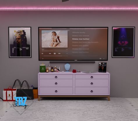 Music Tv Vol. 2 | Patreon Sims 4 Free Mods, Living Room Sims 4, Sims 4 Cc Furniture Living Rooms, Sims Baby, Sims 4 Cas Mods, Sims 4 Traits, Muebles Sims 4 Cc, The Sims 4 Pc, Play Sims 4