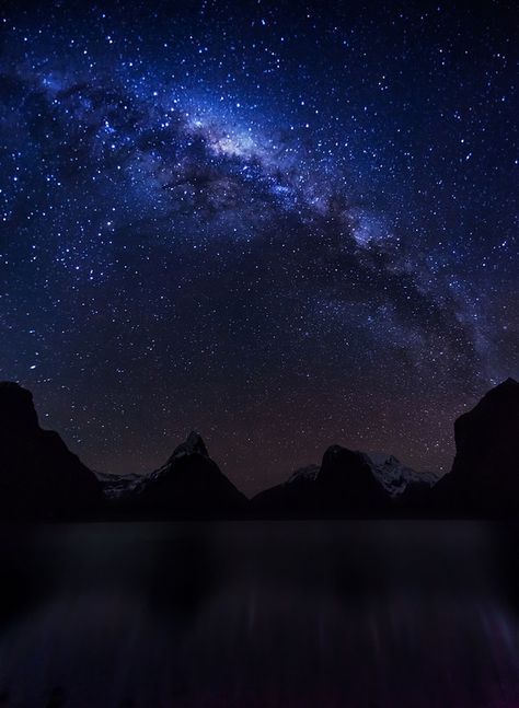 An Amazing Night in Milford | Flickr - Photo Sharing! Milford Sound New Zealand, Milford Sound, Midnight Sky, Amazing Travel Destinations, To Infinity And Beyond, The Night Sky, Star Sky, Milky Way, Nature Photos