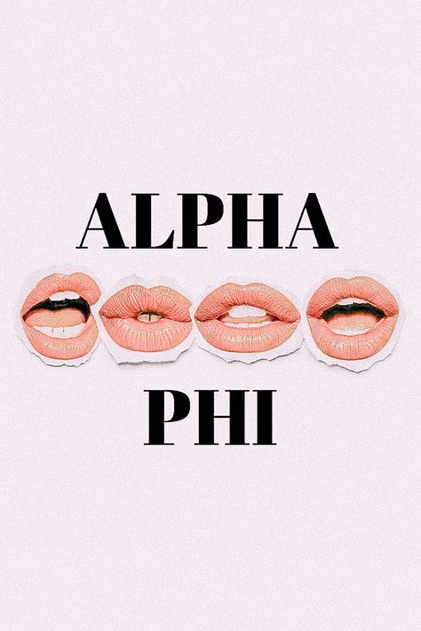 Alpha Phi Graphic, Alpha Phi Canvas, Adpi Graphics, Sigma Edit, Aphi Merch, Alpha Phi Sorority, Recruitment Ideas, Pink Collage, Photo Collage Wall