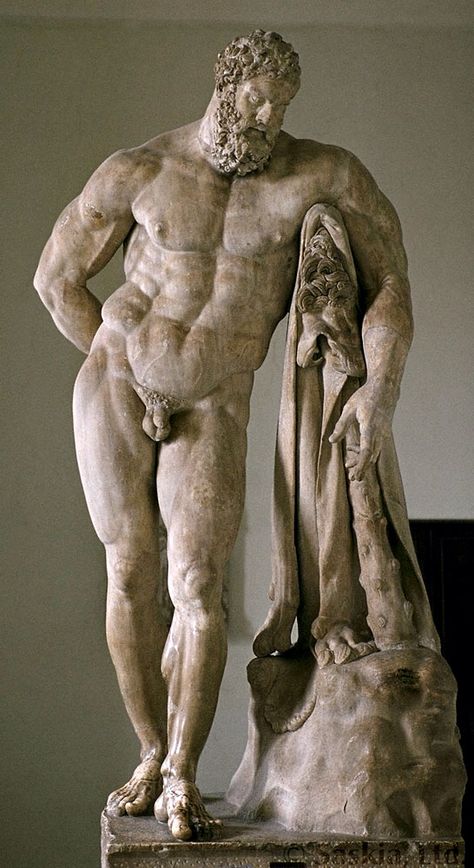 Farnese Hercules, Ancient Greek Sculpture, Anatomy Sculpture, Roman Statue, Classic Sculpture, Greek Statues, Ancient Statues, Roman Sculpture, Greek And Roman Mythology