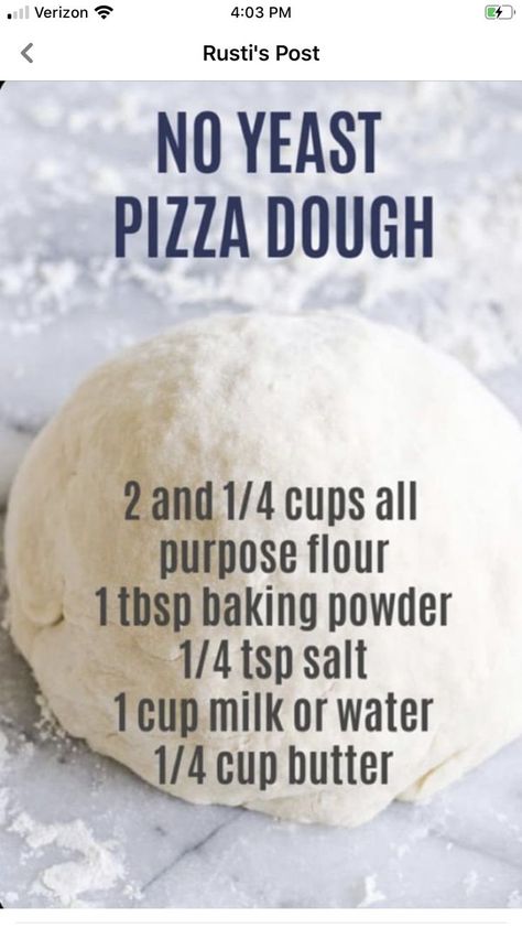 Pin by Kimberly Schexnayder on Try in 2022 | Quick easy pizza dough, Easy pizza dough, Recipes Quick Easy Pizza Dough, Yeast Pizza Dough, No Yeast Pizza Dough, Pizza Dough Recipe Easy, Pasta Per Pizza, Pizza Ideas, Yeast Dough, Easy Pizza Dough, Easy Homemade Pizza