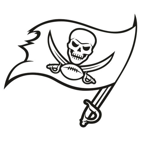 Tampa Buccaneers, Buccaneers Logo, Tampa Bay Buccaneers Logo, Tampa Bay Buccaneers Football, Football Drawing, Logo Outline, Buccaneers Football, Tampa Bay Bucs, Football Images