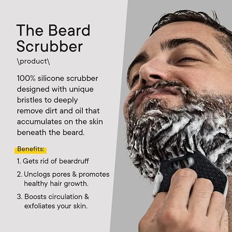 Amazon.com : Tooletries - Beard Scrubber - Silicone Facial Hair Exfoliator & Brush - Deep Cleans, Unclogs Pores, Promotes Hair Growth, & Removes Beardruff - Soft-Touch Shower & Bathroom Accessory - Charcoal : Beauty & Personal Care Beard Facial, Beard Accessories, Exfoliate Scalp, Face Scrubber, Exfoliating Brush, Shaving Accessories, Beard Brush, Shampoo Brush, New Hair Growth