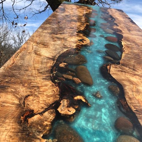 Live Edge And Epoxy Table, Live Edge Table Epoxy, River Rock Epoxy Table, Epoxy Table With Rocks, Live Edge River Table Epoxy, River Table Resin, River Epoxy Table, Resin Live Edge Table, Live Edge Resin Table