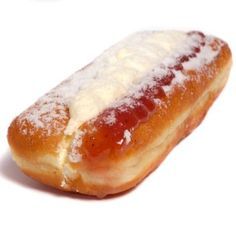 Copycat Dunkin Donuts Long Johns Filled With Your Favorite Jams and Preserves Long John Donut, Copycat Restaurant Recipes, Homemade Donuts, Amish Recipes, Doughnut Recipe, Long John, Long Johns, Donut Recipes, Food Cakes