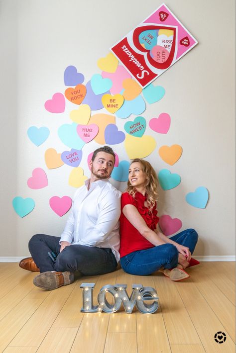 Easy Valentine’s Day Photo Backdrop, Diy Valentines Backdrop For Kids, Valentine Back Drop For Pictures, Valentines Dance Photo Backdrop, Valentine Photo Backdrop Diy, Valentines Photo Props Diy, Valentines For Your Kids, School Valentine Decorations, Valentines Selfie Wall