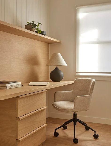 Japandi Office, Muji Interior, Muji Style, Interior Minimal, Japandi Interior, Study Nook, Stylish Desk, Cabinetry Design, Home Office Design