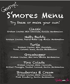 Menu Printable Free, Nutty Buddy, Vanilla Marshmallows, Menu Printable, S'mores Bar, Backyard Camping, Grilled Pineapple, Campfire Cooking, S'mores