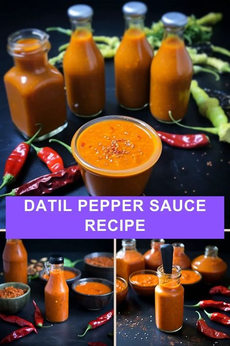 Datil Pepper Sauce Recipe Datil Pepper Hot Sauce Recipe, Datil Pepper Sauce, Datil Pepper, Cubanelle Pepper, Pepper Sauce Recipe, Chili Sauce Recipe, Hot Sauce Recipes, Condiment Recipes, Hot Pepper Sauce