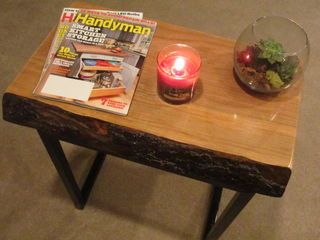 DIY // Live edge wood table Cherry Wood Table, Diy Live Edge, Live Edge Wood Table, Indoor Tree, Live Edge Wood, Live Edge Table, Cherry Wood, Live Edge, Wood Table