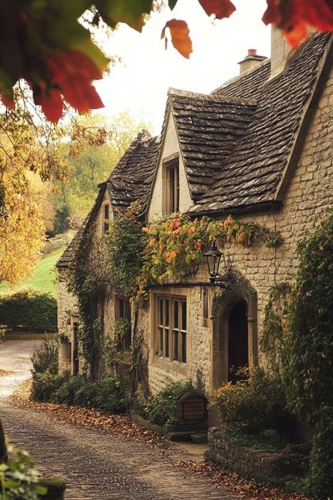 "🌳🏡 Discover the charm of a countryside escape in the Cotswolds, England! Explore picturesque villages, rolling hills, and quaint cottages. 🌿🍂 #CotswoldsEscape #CountrysideCharm #EnglishGetaway" English Cottage Exterior, Cottages England, Cozy English Cottage, House England, The Cotswolds England, Fairytale Houses, English Cottage Interiors, British Cottage, Brick Hearth