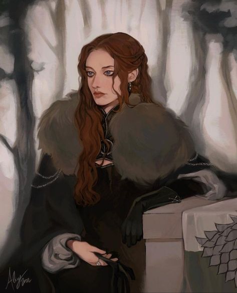 Catlyn Stark, Sansa Stark Fanart, Sansa Stark Fan Art, Sansa Stark Art, Got Stark, Game Of Thrones Sansa, Catelyn Stark, Game Of Thrones Artwork, Targaryen Art