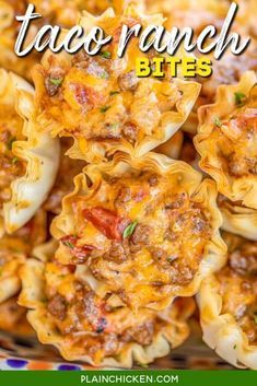 Taco Ranch Bites, Ranch Appetizers, Phyllo Tart, Beef Taco Seasoning, Ground Beef Taco Seasoning, Taco Bites, Ground Beef Taco, Recipe Developer, Taco Cups