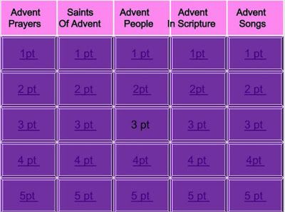 Look to Him and be Radiant: Advent Trivia Jeopardy What Is Advent, Advent Games, Catholic Advent, Advent Family, Advent Prayers, Advent Wreath Candles, Advent Ideas, Church Inspiration, Advent Activities