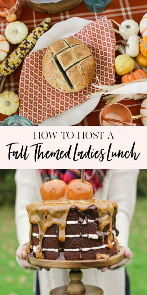 Fall Lunch Ideas, Flower Arranging Party, Fall Party Ideas, Fall Lunch, Luncheon Menu, Jenny Cookies, Lunch Party, Fall Dinner Party, Ladies Lunch