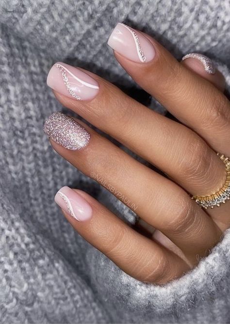 Pink Wedding Nails, Engagement Nails, Bridesmaids Nails, Nails Bridesmaid, Unghie Sfumate, Nails For Bride, October Nails, Christmas Gel Nails, Nagel Tips