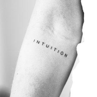 INTUITION #lettering #tattoo #letteringtattoo #minimalism Intuition Tattoo, Wörter Tattoos, Meaningful Wrist Tattoos, One Word Tattoos, Tattoo Dog, Tattoo Minimal, Paw Tattoo, Lettering Tattoo, Inspiration Tattoos