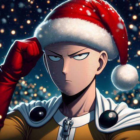 Saitama Christmas, Saitama One Punch, Saitama One Punch Man, Style Anime, Wallpaper Animes, Christmas Style, Punch Man, Mans World, One Punch