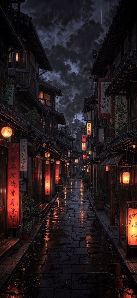 Japanese City Wallpaper, Studio Ghibli Scenery Wallpaper, 8 K Wallpaper Iphone, Rain City Aesthetic, Lofi Chill Wallpaper, 8k Wallpaper Ipad, Japan Night Aesthetic, Dark Japanese Aesthetic, Iphone Wallpaper Scenery