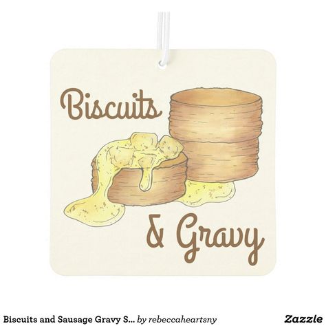 Biscuits And Sausage Gravy, Biscuits And Sausage, Southern Breakfast, Biscuits And Gravy, Sausage Gravy, Car Air Fresheners, Breakfast Food, Air Fresheners, Air Freshener