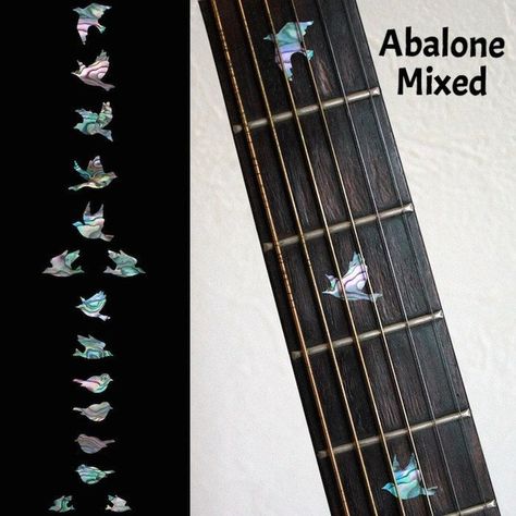 Fretboard Markers Inlay Sticker Decals for Guitar & Bass - Dove Fret Markers Fret Markers, Sticker Decals, Guitar Art, Guitar Parts, Art Stickers, Musical Instruments, Electric Guitar, Cool Things To Buy, Bass