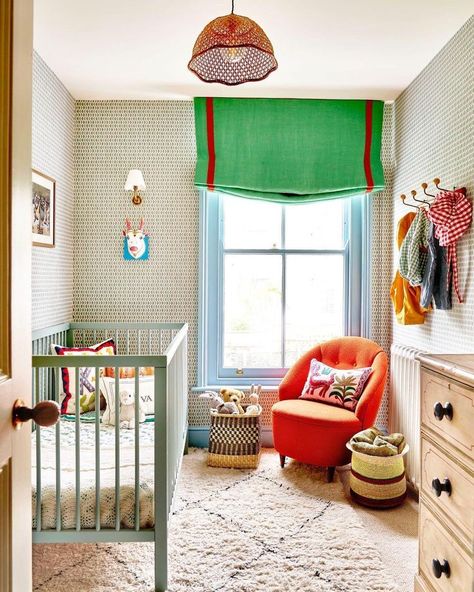 Get Inspired: 21 Ideas to Level up your space using the unexpected red theory Vibrant Nursery Ideas, Unexpected Red Theory, Red Theory, Red Nursery, Eclectic Nursery, Beata Heuman, Small Space Nursery, Kids Rooms Inspo, Nursery Room Inspiration