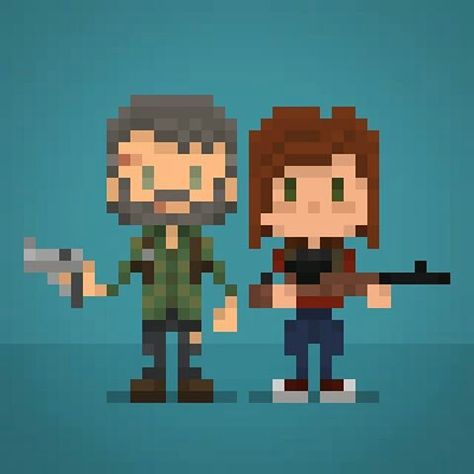 The Last Of Us Perler Beads, Last Of Us Pixel Art, Pixley Art, The Last Of Us Joel, Last Of Us Joel, Pixels Art, Art Geek, Piskel Art, Pixel Beads