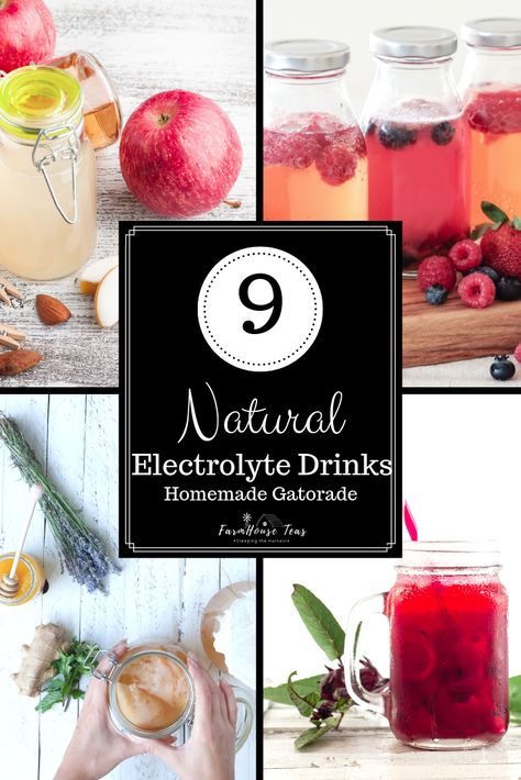 Electrolyte Tea, Haymakers Punch, Electrolyte Drink Recipe, Homemade Gatorade, Switchel Recipe, Aronia Berries, Natural Electrolytes, Homestead Kitchen, Raw Apple Cider Vinegar