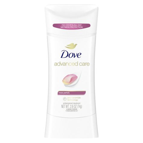 Advanced Care Rose Petals Antiperspirant Deodorant Stick Dove Antiperspirant, Dove Deodorant, Deodorant For Women, Deodorant Stick, Aluminum Free Deodorant, Antiperspirant Deodorant, Deodorant Spray, Antiperspirant, Floral Scent