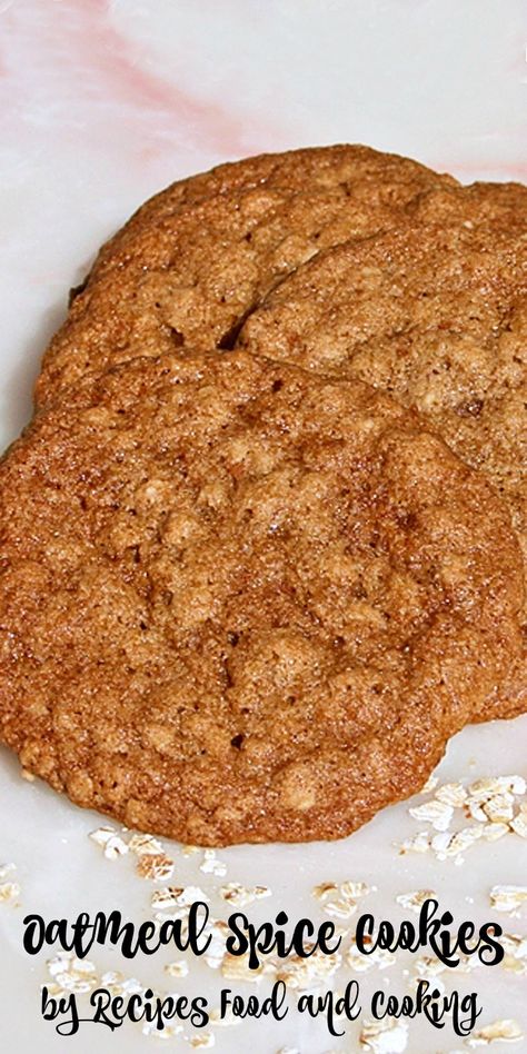 Oatmeal Spice Cookies Spicy Oatmeal Cookies, Oatmeal Spice Cookies, Spicy Oatmeal, Spice Oatmeal Cookies, Whoopi Pies, Spice Cookie Recipes, Crockpot Oatmeal, Best Oatmeal Cookies, Snacks Under 100 Calories