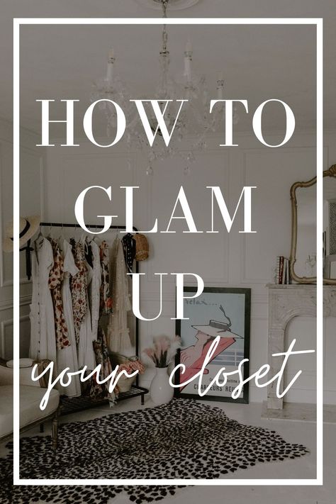 Glam Closet Ideas, Organize Wardrobe, Bedroom Turned Closet, Boutique Style Closet, Spare Bedroom Closets, Cloffice Ideas, Clean Out Your Closet, Pretty Closets, Glam Closet