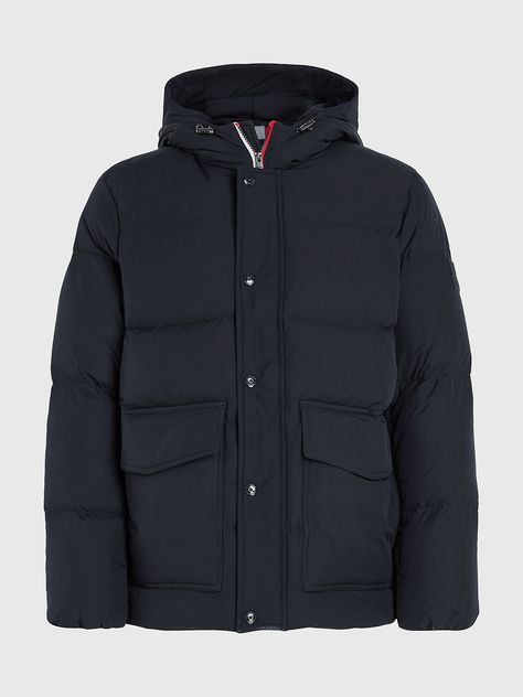 TH Warm Hooded Down Jacket | BLUE | Tommy Hilfiger Man Pad, Tommy Hilfiger Man, Padded Jacket, Down Jacket, Tommy Hilfiger, Premium Quality, Blue