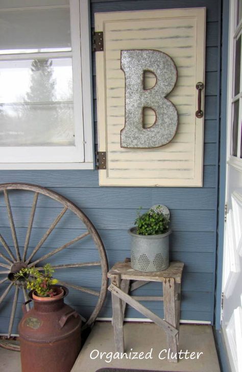 Rustic Porch Ideas, Porch Wall Decor, Farmhouse Porch Decor, The Letter B, Building A Porch, Rustic Porch, Porch Wall, Farmhouse Front Porches, Farmhouse Porch