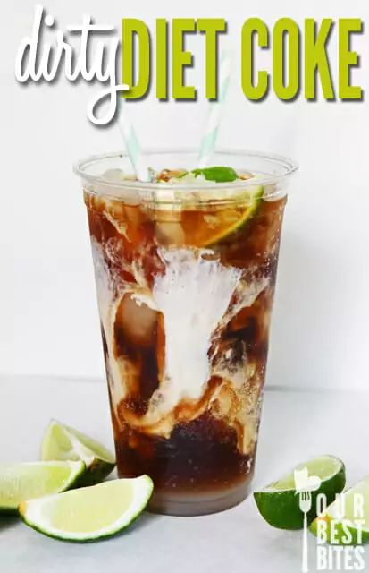 Coke Coconut Lime, Diet Coke Recipes, Malibu And Coke, Half And Half Drink Recipes, Dirty Diet Coke, Coke Recipes, Our Best Bites, Coconut Syrup, Coconut Rum