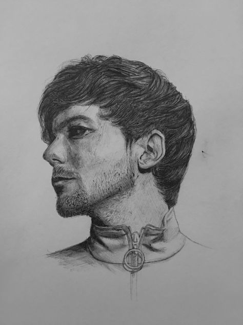 Louis Tomlinson - ballpoint pen #louistomlinson Follow me on tiktok @b.r.i.a.n.n.a.b Louis Tomlinson Drawing, One Direction Drawings, One Direction Art, Harry Styles Drawing, Art Sketches Doodles, Dark Art Drawings, Harry Styles Pictures, Illustration Sketches, Album Art