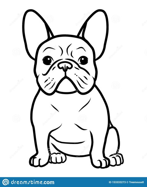 French Bulldog Drawing, Bulldog Drawing, Dog Coloring Book, Puppy Coloring Pages, French Bulldog Art, Puppy Sitting, French Bulldog Funny, Bulldog Francese, Funny French