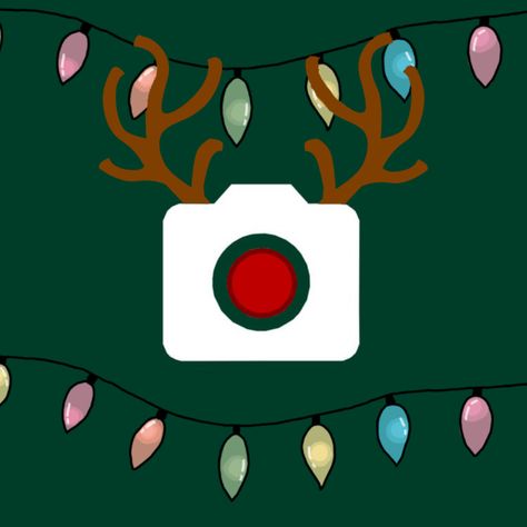 Christmas App Icons Camera, Camera Christmas Icon, Christmas Camera Icon, Christmas Photos App Icon, App Widgets, Icons Christmas, Iphone Theme, Christmas Apps, Holiday Icon