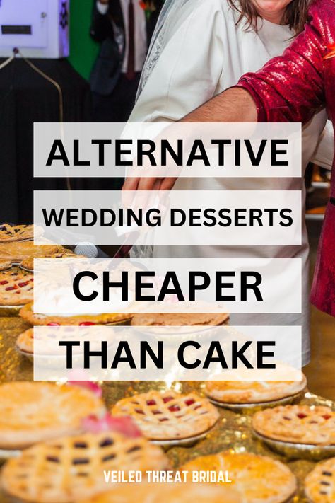 Love this listing of ideas for alternative wedding desserts! Lots of options for things that aren't a traditional cake. Unique Wedding Cakes Alternatives, Alternative Wedding Cake Ideas Unique, Ideas Instead Of Wedding Cake, Wedding Cake Alternatives Cheap, Alternatives To Wedding Cake, Wedding Deserts Ideas, Wedding Desserts Other Than Cake, Unique Wedding Desserts, Alternative Wedding Dress Color