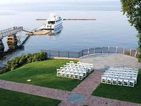 Wedding Venue Bar, Bar Harbour, Maine Wedding Venues, Regency Wedding, Harbor Wedding, Bar Harbor Maine, Reception Seating, Wedding Reception Locations, Ceremony Seating