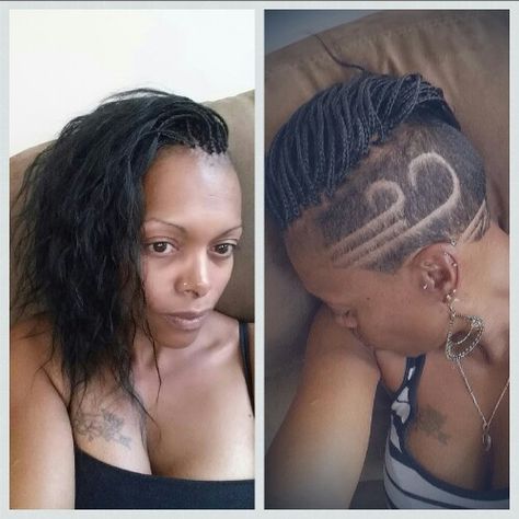 Micro braids with shaved sides Micros With Shaved Sides, Micro Braids With Shaved Sides, Micro Braid Styles, Shay Hair, Micro Braids Human Hair, Nexxus Hair Products, Micro Braids Styles, Braids Hairstyles For Black Women, Micro Braids Hairstyles