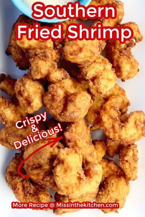 Battered Shrimp Recipes, Fried Shrimp Batter, Southern Fried Shrimp, Fried Shrimp Recipes Easy, Best Fried Shrimp, Recipes With Shrimp, Fried Shrimp Recipe, Deep Fried Shrimp, Fried Shrimp Recipes