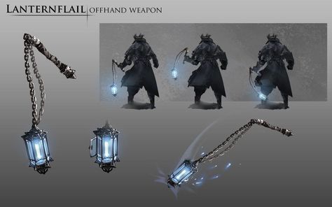 bloodborne_fanart___lanternflail_weapon_ Bloodborne Concept Art, Sif Dark Souls, Bloodborne Art, Bloodborne, Fantasy Inspiration, Dark Souls, Dark Fantasy Art, Larp, 그림 그리기