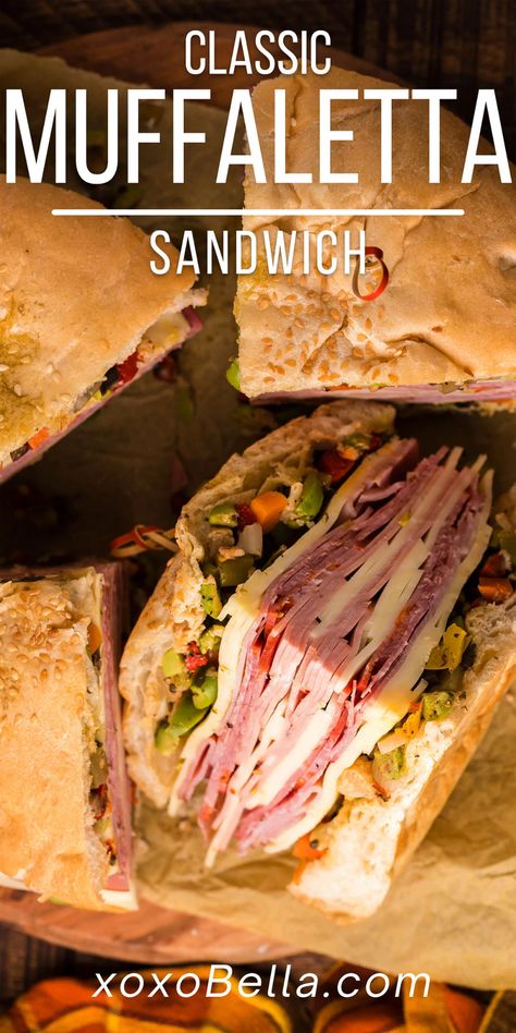 Muffaletta Bread, Muffaletta Recipe, Muffuletta Recipe, Muffaletta Sandwich, Ultimate Sandwich, Muffuletta Sandwich, Tailgate Recipes, Olive Spread, Slow Cooker Italian Beef