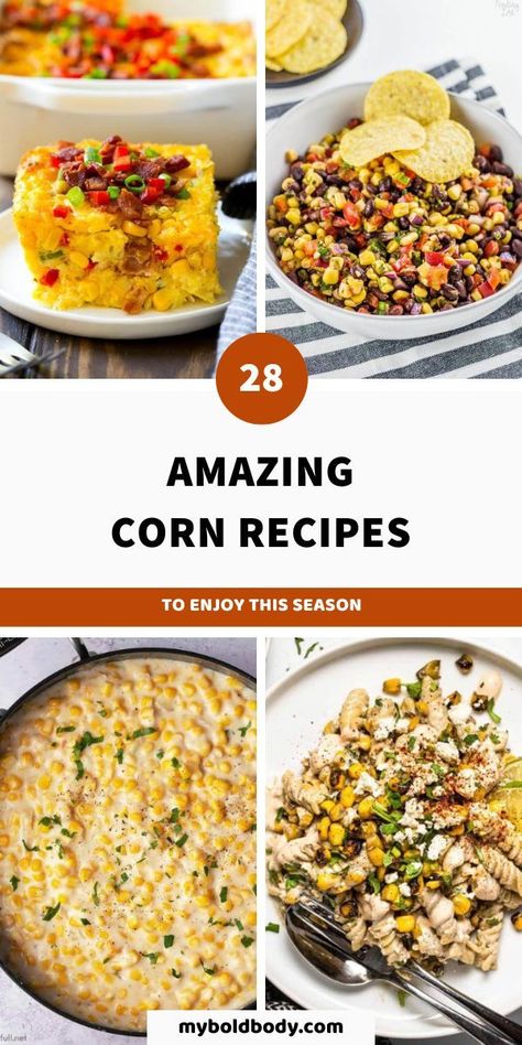 Corn Casseroles, Frozen Corn Recipes, Canned Corn Recipes, Fresh Corn Recipes, Corn Fritters, Corn Recipes, Corn On The Cob, Recipes To Try, Frozen Corn