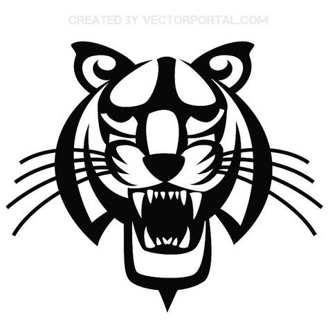 TIGER-HEAD-ILLUSTRATOR-VECTOR Free Mosaic Patterns, Tiger Vector, Tiger Illustration, Lion Face, Black Tigers, Tiger Face, Tiger Head, Vector Drawing, Mosaic Patterns