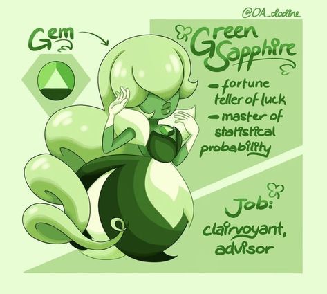 Steven Universe Green Diamond, Sapphire Steven Universe, Universe Design, Perla Steven Universe, Steven Uni, Steven Universe Oc, Fortune Tellers, Rwby Characters, Steven Universe Funny