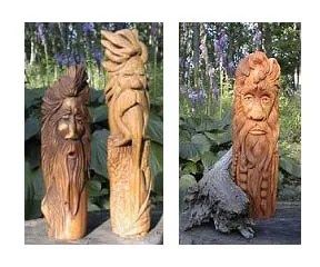 Wood Carving Art Sculpture, Black Cherry Wood, Eagle Wall Art, Wood Spoon Carving, Wood Carving Faces, Simple Wood Carving, Wood Carving For Beginners, Diy Garden Fountains, Face Carving